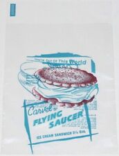 Vintage bag CARVEL FLYING SAUCER ice cream sandwich pic Yonkers New York n-mint picture