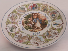 Vintage Beatrix Potter Nursery Ware by Wedgewood Birthday Plate 1991 - NOS picture
