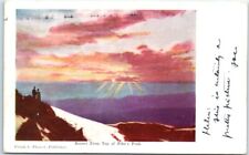 Postcard - Sunset from Top of Pike's Peak, Colorado, USA picture