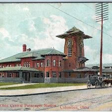 c1910s Columbus, OH Toledo Ohio Central Railway Depot Station Postcard T&OC A170 picture