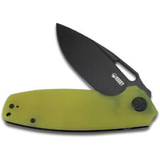 Kubey Tityus Folding Knife Translucent Yellow G10 Handle D2 Easy Open Flipper picture