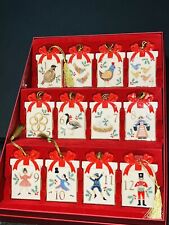 LENOX Twelve Days Of Christmas 12-Piece Ornament Set in Box picture