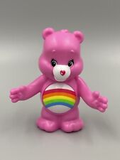 Care Bears Friend Pink Rainbow Bear Hands Raised 4” Plastic Figure TCFC picture
