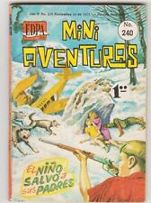 MINI AVENTURAS #240 MEXICAN MINI COMIC PLANE CRASH ON SNOW. WOLVES-C 1971 picture