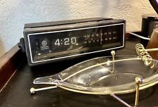 Vintage GE RETRO Woodgrain Flip Radio Alarm Clock 7-4305  WORKING Mid Century picture