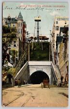Angels Flight Los Angeles California Street View Horse Buggy Cancel WOB Postcard picture