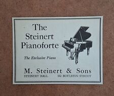 Vintage Antique Boston MA - Steinert Pianoforte Piano - 1923 Art AD Music Decor picture