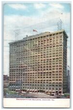 1917 Transportation Building Cars Street View Chicago Illinois IL Postcard picture