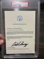 Arnold Schwarzenegger Signed Cut 5x7 Famous Letter Governor PSA Autographed Auto picture