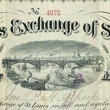 Vintage 1883 Merchants Exchange of St. Louis Certificate of Membership #4078 picture