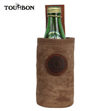 TOURBON Wax Canvas Beer Belt Holster Water Bottle Holder Pouch Waist Bag New US picture