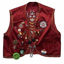 VTG 60s Military Order of the Cootie Vest Satin Patches Chain Stitch Embroidery picture