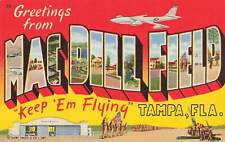 Vintage Postcard Greetings from MacDill Field, Tampa, Florida WW2 picture