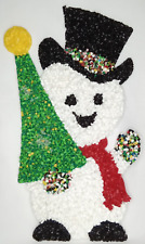 Christmas Frosty The Snowman Popcorn Melt By Kage Plastic Vintage Holiday Decor picture