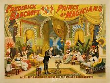 Frederick Bancroft Prince of Magicians 1895 Vintage Style Magic Poster - 24x32 picture