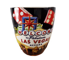 Welcome To Fabulous Las Vegas Nevada Mug Cup Art Deco Print Casino Dice Gambling picture
