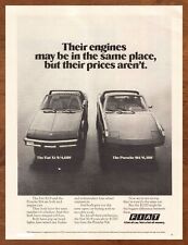 1975 Fiat X1/9 Porsche 914 Vintage Print Ad/Poster Car Man Cave Bar Art Décor  picture