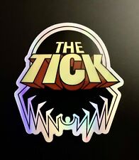 THE TICK Vinyl HOLO-Sticker/Decal 3x3” NICE 1990’s Cartoon Animated Series Logo picture