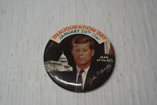 1961 JOHN F KENNEDY JFK INAUGURATION pin pinback button badge campaign political picture