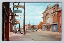 Quebec Canada, Riviere Du loup, La Rue Lafontaine, Theater, Vintage Postcard picture