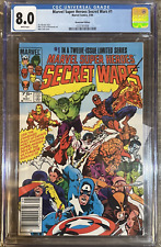 🔥HOT ITEM🔥 MARVEL SUPER HEROES SECRET WARS #1 Newsstand 1984 Marvel CGC 8.0 VF picture