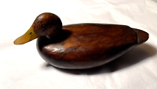 Small Signed Hand Carved Folk Art Duck picture