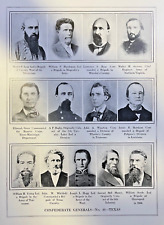 1912 Vintage Illustration Texas Generals in Civil War picture