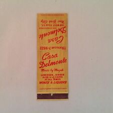 Vintage Matchbook Cover Casa Delmonte W 72nd St New York City Music by Muzak NYC picture