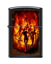 Zippo 82258 zombies fire embers hell flames walking dead Lighter picture