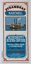 1980s New Orleans LA Mississippi River Cruise Natchez Bayou Cruise VTG Brochure picture