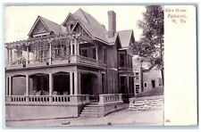 1908 Elk's Home Exterior Trees View Fairmont Virginia VA Posted Vintage Postcard picture