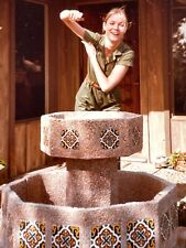 B5 Photograph Beautiful Woman Washing Armpits In Fountain 1983 picture