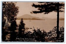 1924 View From Bell Island Lake Memphremagog Newport VT RPPC Photo Postcard picture