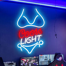 Bikini Crs Neon Sign For Man Cave Beer Bar Pub Restaurant Wall Decor USB Power picture