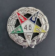 45 YEAR SERVICE AWARD ORDER OF EASTERN STAR  lapel pin silver picture