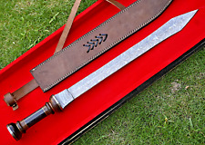 Roman Gladius Warrior Custom Made Damascus Sword -Hand Forge Damascus Steel SS24 picture