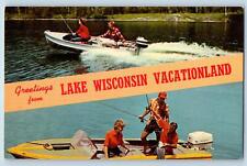 c1950 Greetings From Lake Wisconsin Vacationland Wiscon. Correspondence Postcard picture