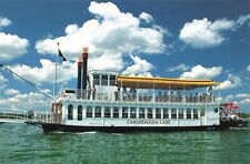 Postcard Boat Canandaigua Lady Paddlewheel Cruise Ship Lake NY Water Tours Sport picture