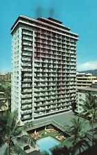 Postcard HI Waikiki Beach Oahu Waikiki Village Hotel Chrome Vintage PC b8166 picture