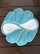 Miramar of California Pottery 18.75 inch  Lazy Susan Turquoise Snack Set #129 picture