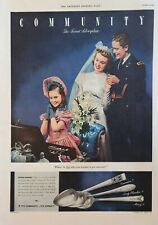 1941 Community Plate Silverware Vintage Ad getting married picture