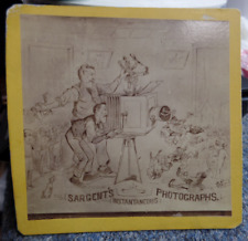 Sargent's Instantaneous Photographs 1900s Cartoon Illustration Cabinet Photo picture