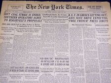 1941 APRIL 29 NEW YORK TIMES - LINDBERGH QUITS AIR CORPS, SEES LOYALTY - NT 1443 picture