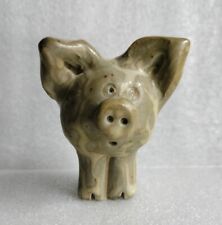 Handmade Adorable Hobbyist Long Leg Pig Glazed Ceramic 2.75