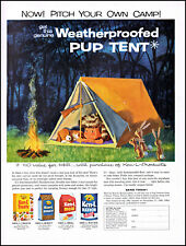 1960 Boy Dog Pup Tent Camping Ken-L-Ration dog food vintage art print ad L56 picture