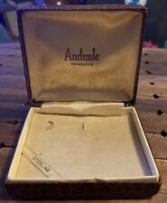 VINTAGE ANDRADE HONOLULU EMPTY STERLING JEWELRY BOX HAWAII picture