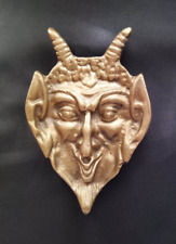 Metal Ashtray Face Head Satan Satyr Damn Devil Demon Mephistopheles picture