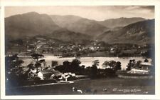 Vintage real photo postcard- CONISTON WATER AND VILLAGE England unposted picture