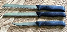 Vintage Ginsu Knives Black Handle Set of 3  picture
