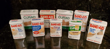 Vintage Bandage Tins w/Hinged Lids Lot Of 9 Curad and Johnson & Johnson Band-Aid picture